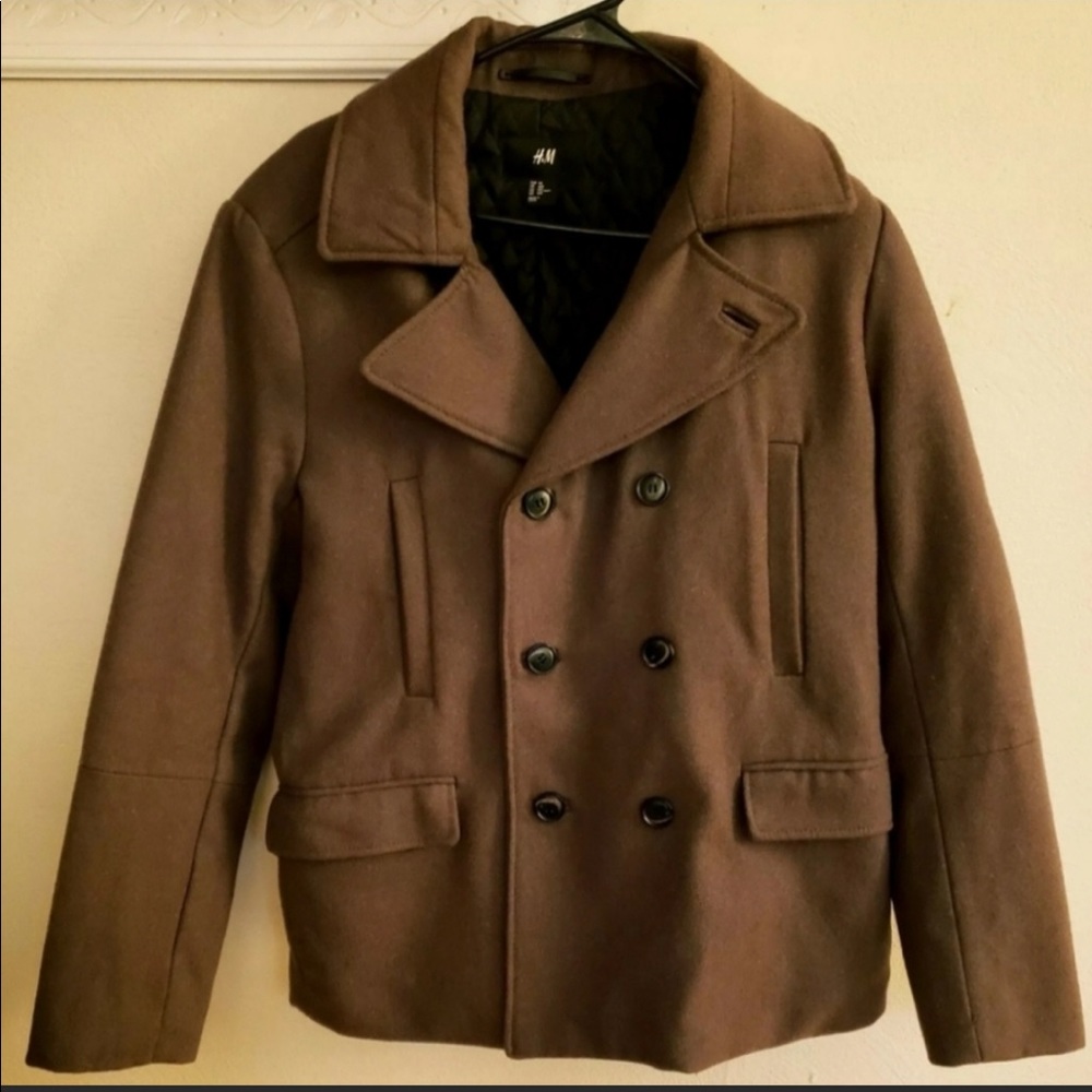 H&M Brown Men's Peacoat Size Medium 40R
